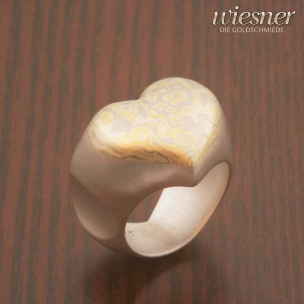 Mokume Gane Ring Kokoro in 3 Farben
