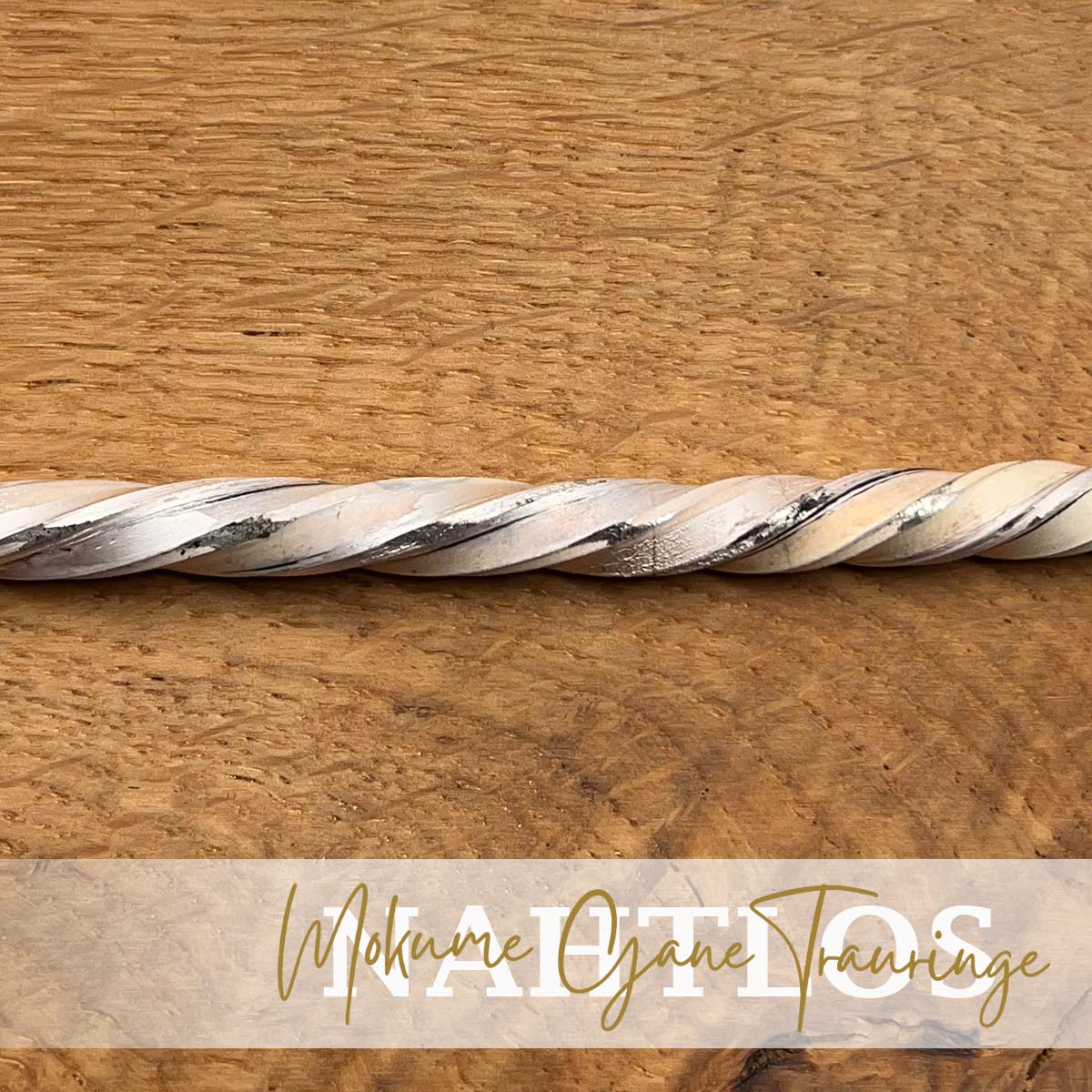 Mokume Gane Eheirnge wie Damaststahl