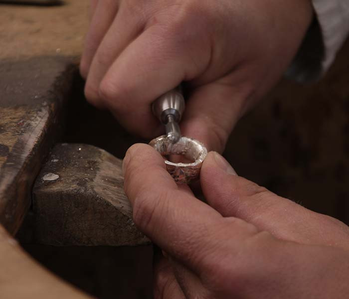 Mokume Gane Ringe - Fräsen der Flächen und Flanken
