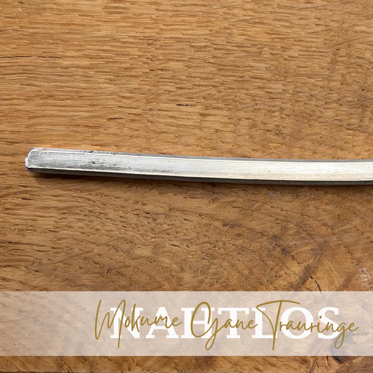 Mokume Gane Material mit Familiengold ausgewalzt