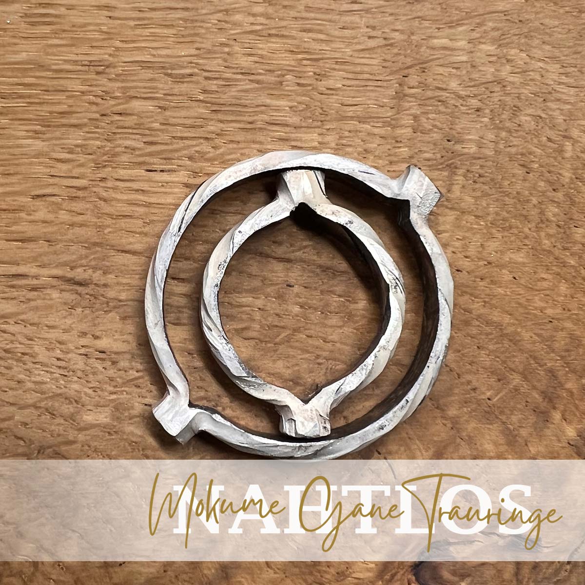 Mokume Gane Eheirnge wie Damaststahl