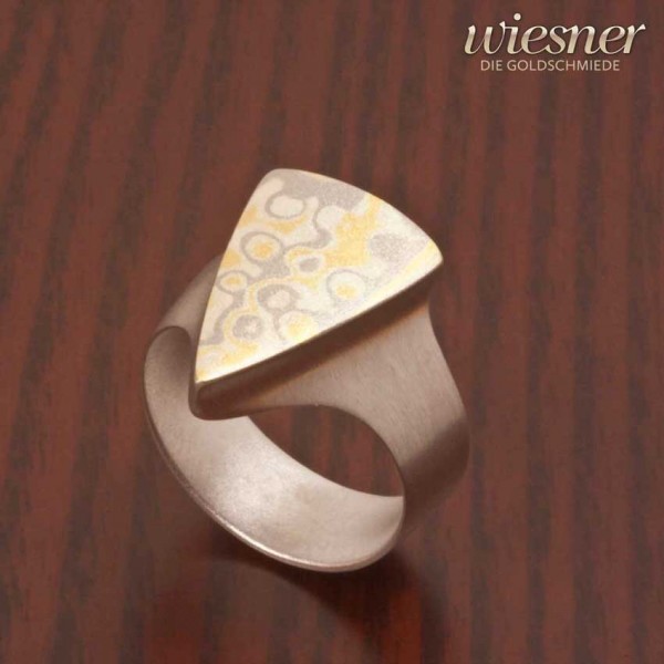 Mokume Gane Ring Kora in 3 Farben