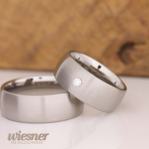 Eheringe aus Edelstahl 8mm mit Innengravur