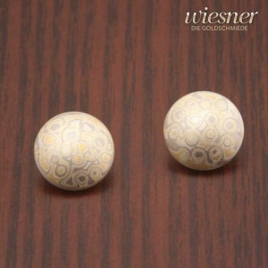 Mokume Gane Ohrstecker Gongu in 3 Farben