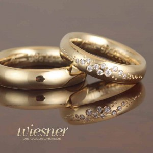 Gerstner Wedding Rings White Gold with Diamonds 28622 11 Brillanten 0,106 ct TWsi