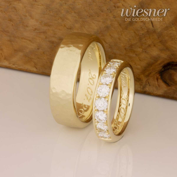 Special wedding rings from scrap gold | family gold pattern 4