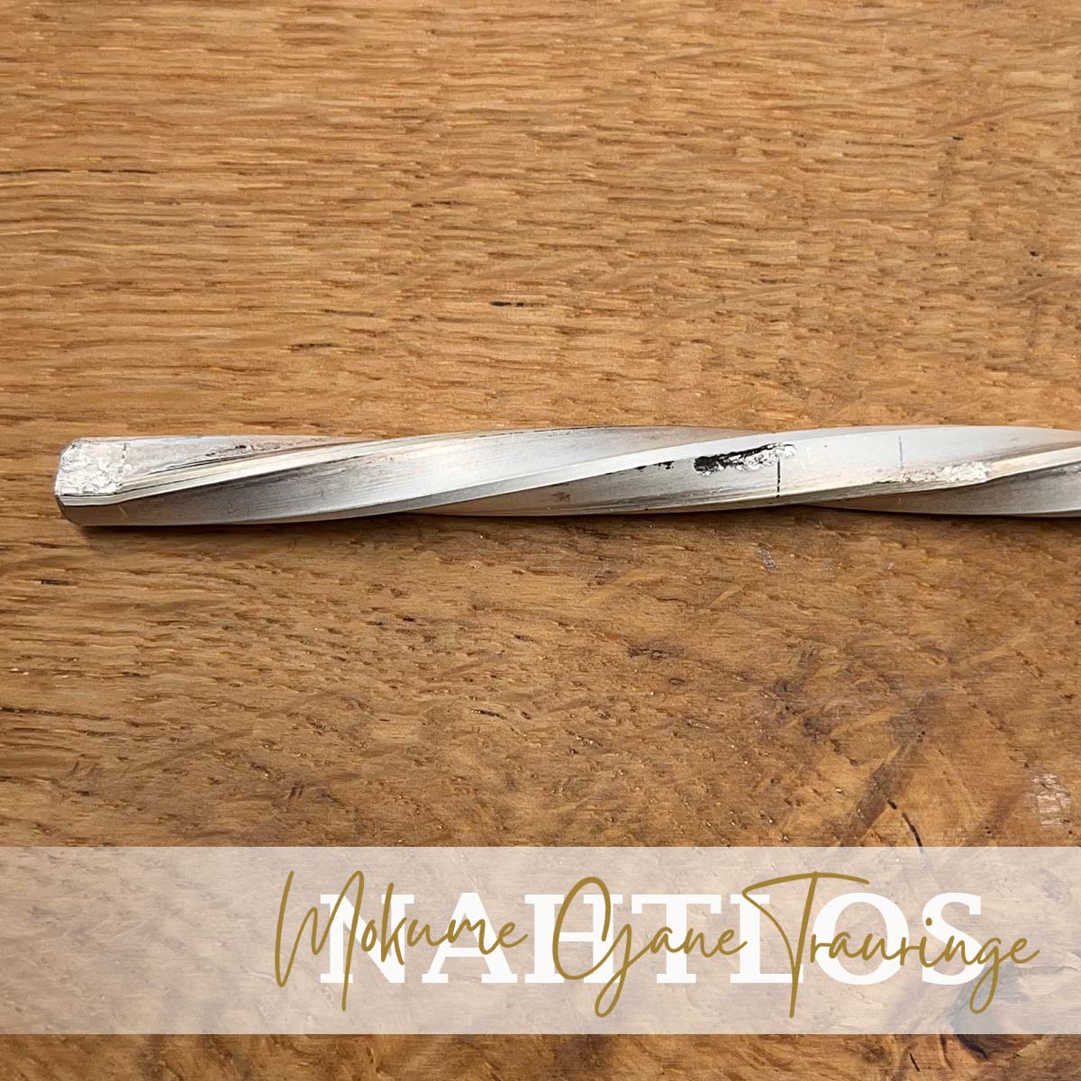Mokume Gane Material mit Familiengold gewalzt und tordiert