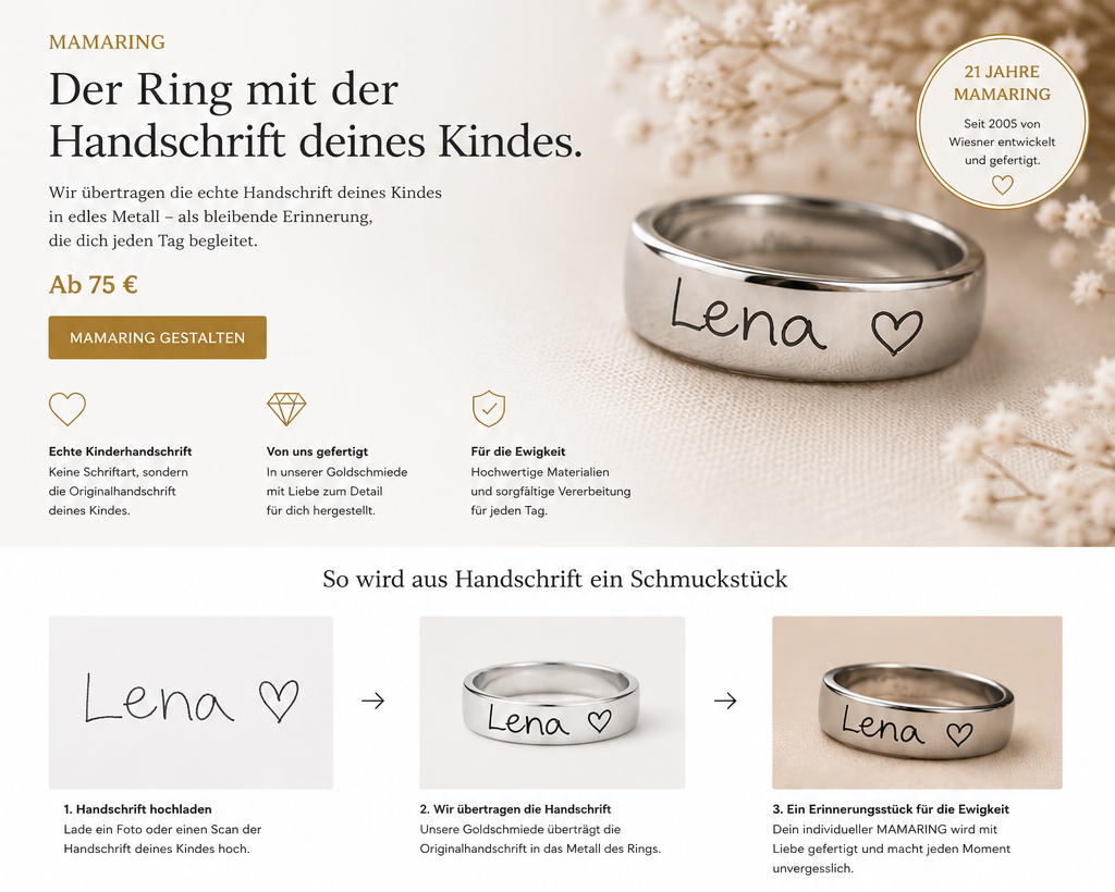 Der Ring mit der Handschrift Deines Kindes