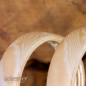 Mokume Gane Rings Paraiso - Seamless in Yellow Gold and Silver Mokume Gane Rings Paraiso - Seamless in Yellow Gold and Silver