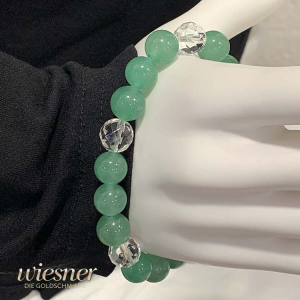 Bracelet Aventurine Rock Crystal 10-11mm