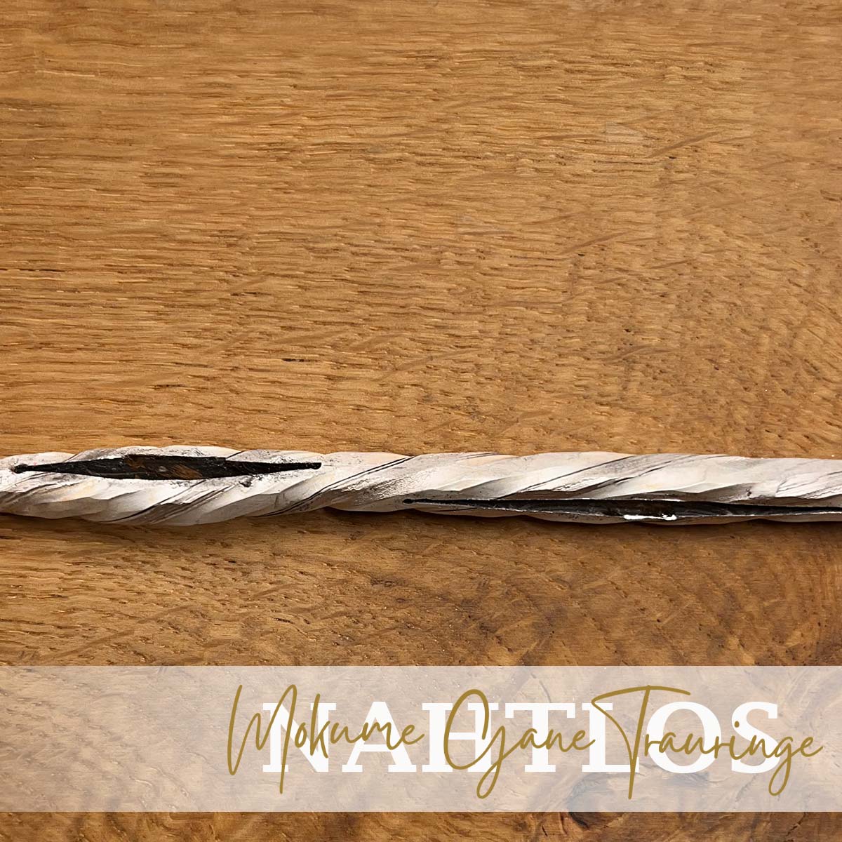 Mokume Gane Eheirnge wie Damaststahl