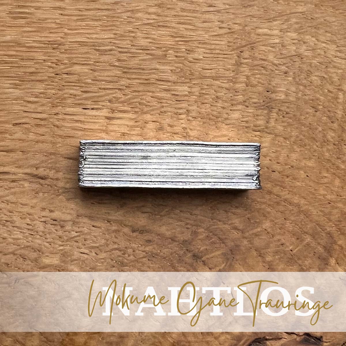 Mokume Gane Eheirnge wie Damaststahl