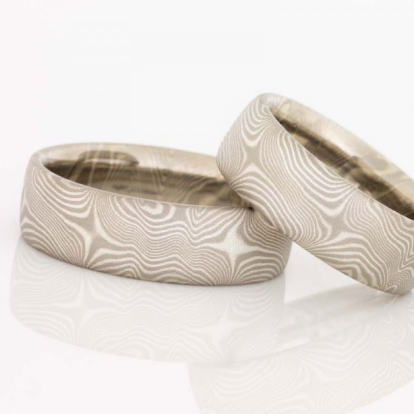 Spannende Musterung - Mokume Gane Ringe wild und lebendig