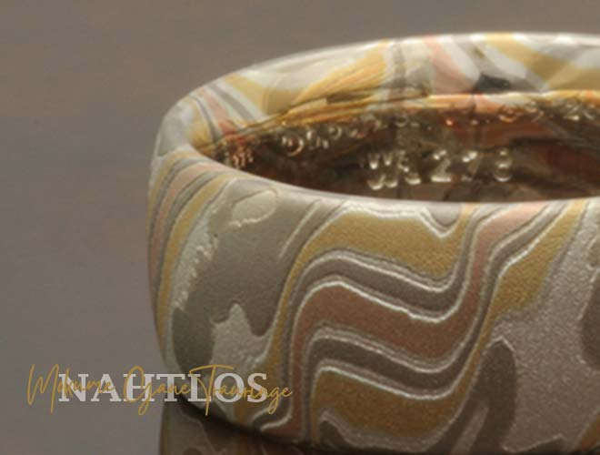 Vierfarbige Mokume Gane Ringe