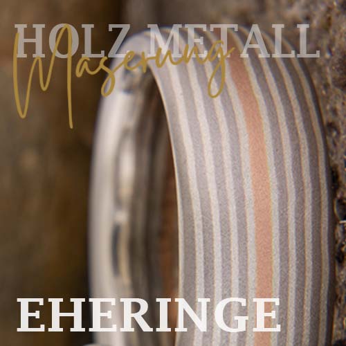 Kapur -Liniertes Holz - Eheringe mit schlichter Holz Struktur