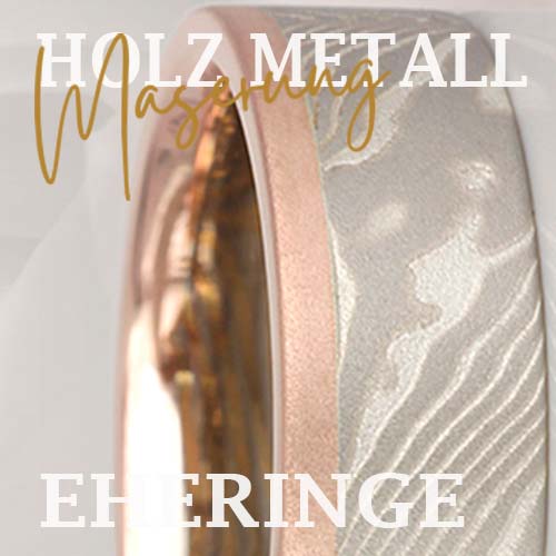 Holz Eheringe aus Metall geschmiedet