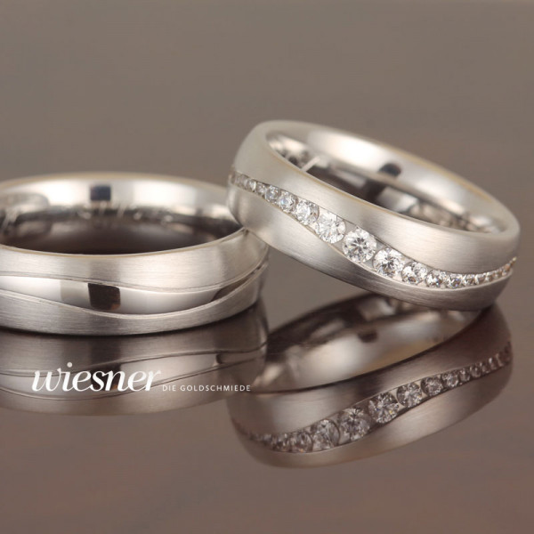 Gerstner wedding rings white gold diamonds 28473