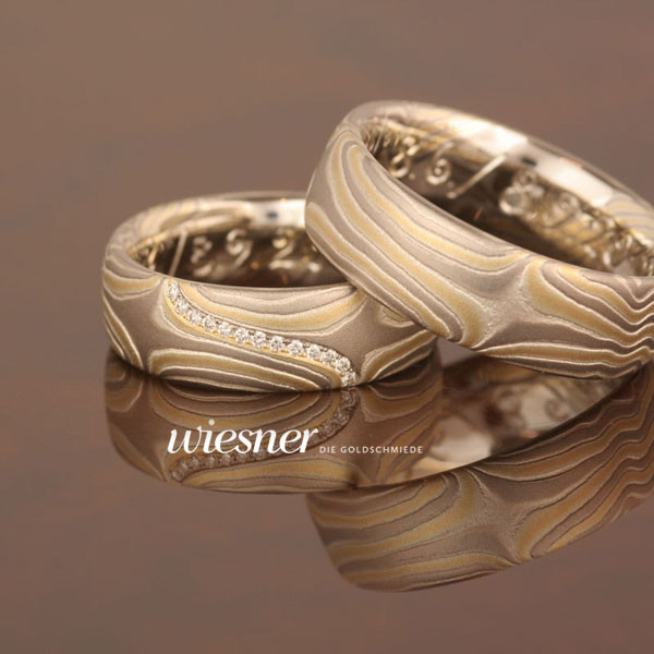 Mokume Gane Trauringe Anshin AU2-PD8-AG11-21-727