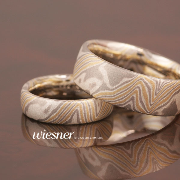 Tiami Mokume Gane wedding rings at Ihringer in 79618 Rheinfelden