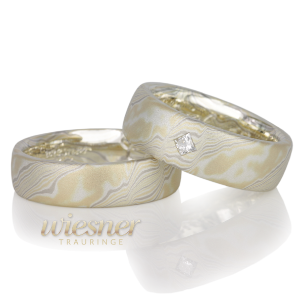 Mokume Gane Trauringe Bubunga